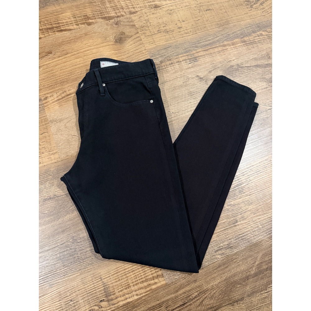AG Adriano Goldschmied Farrah Skinny Jeans Black Contour 360 High Rise 30R USA - Picture 1 of 11